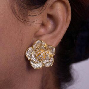 Elegant Stud Earrings (Gold, Silver & 2 Tone) 040