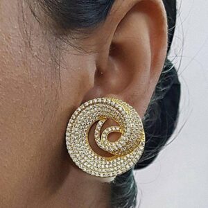Radiant 2 Tone Stud Earrings 025