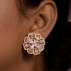Elegant Stud Earrings (Gold & Silver) 043