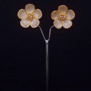 Radiant 2 Tone Stud Earrings 027