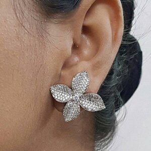 Radiant Silver Stud Earrings 029