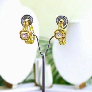 Dazzling Drop Earrings (Gold & Silver) 005