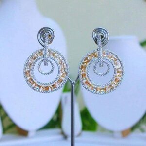 Dazzling Drop Earrings (Gold & Silver) 007
