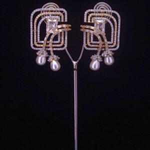 Dazzling Drop Earrings (Gold & Silver) 010