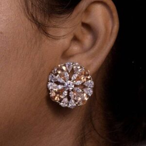 Radiant 2Tone Stud Earrings 059