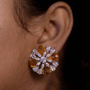 Radiant 2Tone Stud Earrings 060
